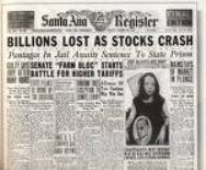 Stock crash newspaper